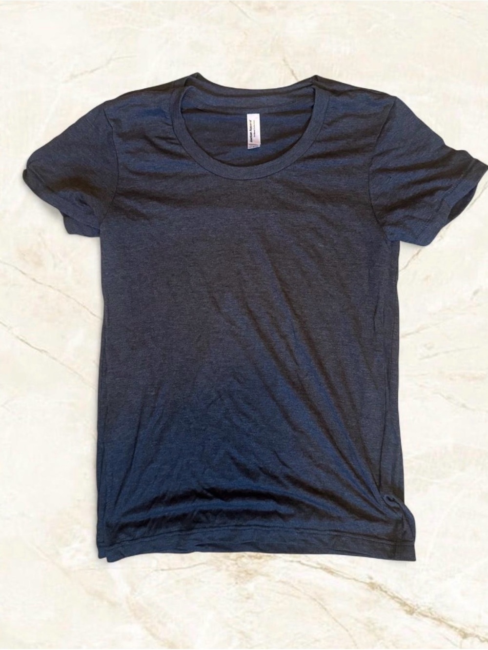 American Apparel Scoop Neck Basic Dark Grey tri-blend t-shirt Lot of 3 - Large